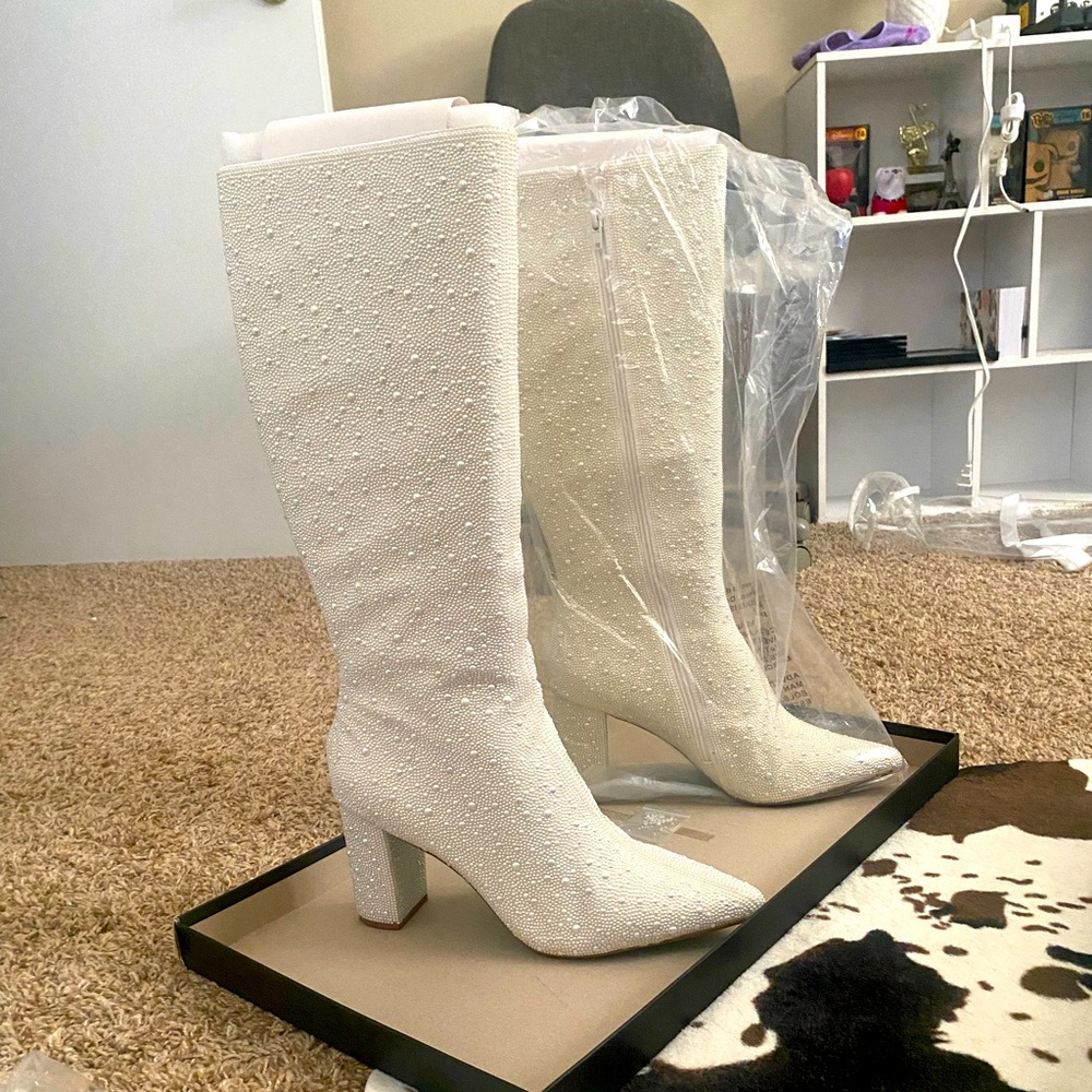 COPY - Betsey Johnson SB Candy Pearl Tall Boots